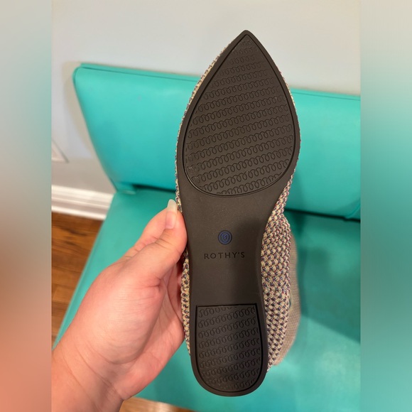 Rothy’s Multicolor Metallic Pointed Toe Ballet Flat 12W - Picture 2 of 4